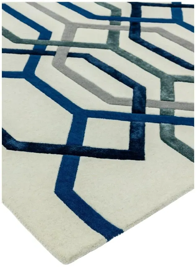 Matrix Hexagon 65 Rug - White