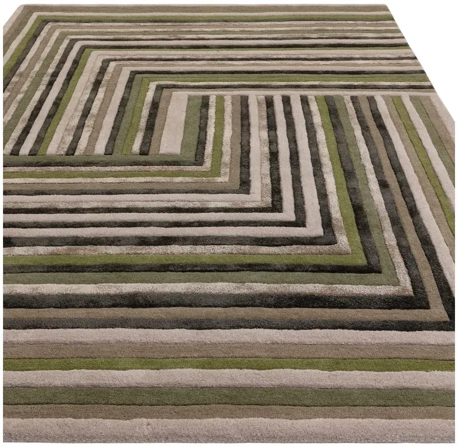 Matrix Network Forest 82 Rug - Green