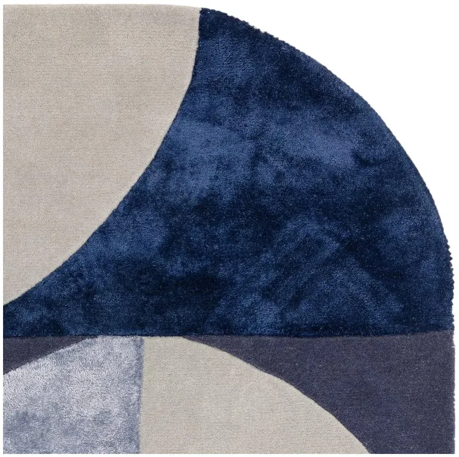 Matrix Oval Rug - Blue
