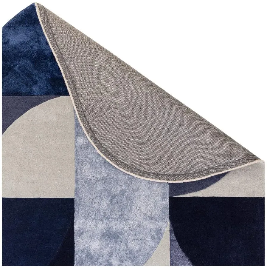 Matrix Oval Rug - Blue