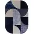 Matrix Oval Rug - Blue
