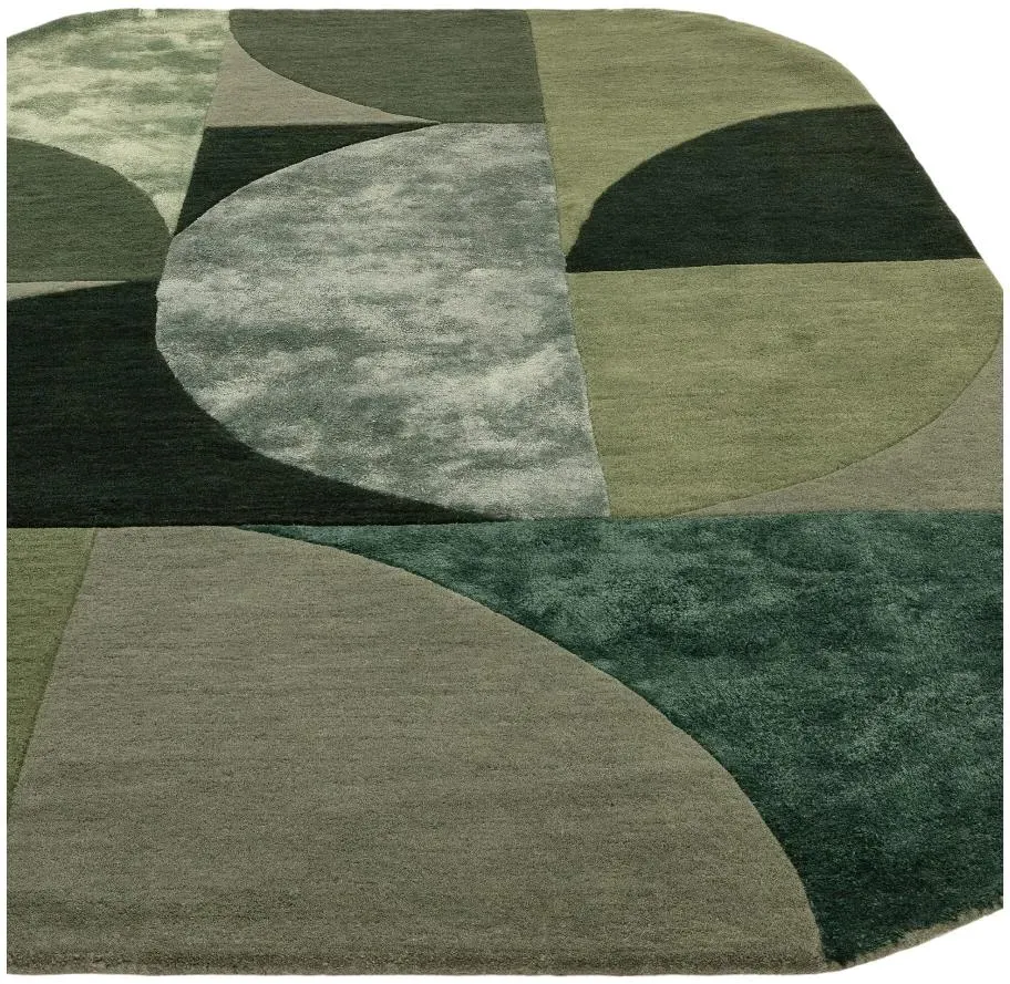 Matrix Oval Rug - Green