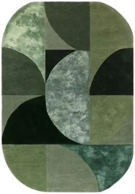 Matrix Oval Rug - Green