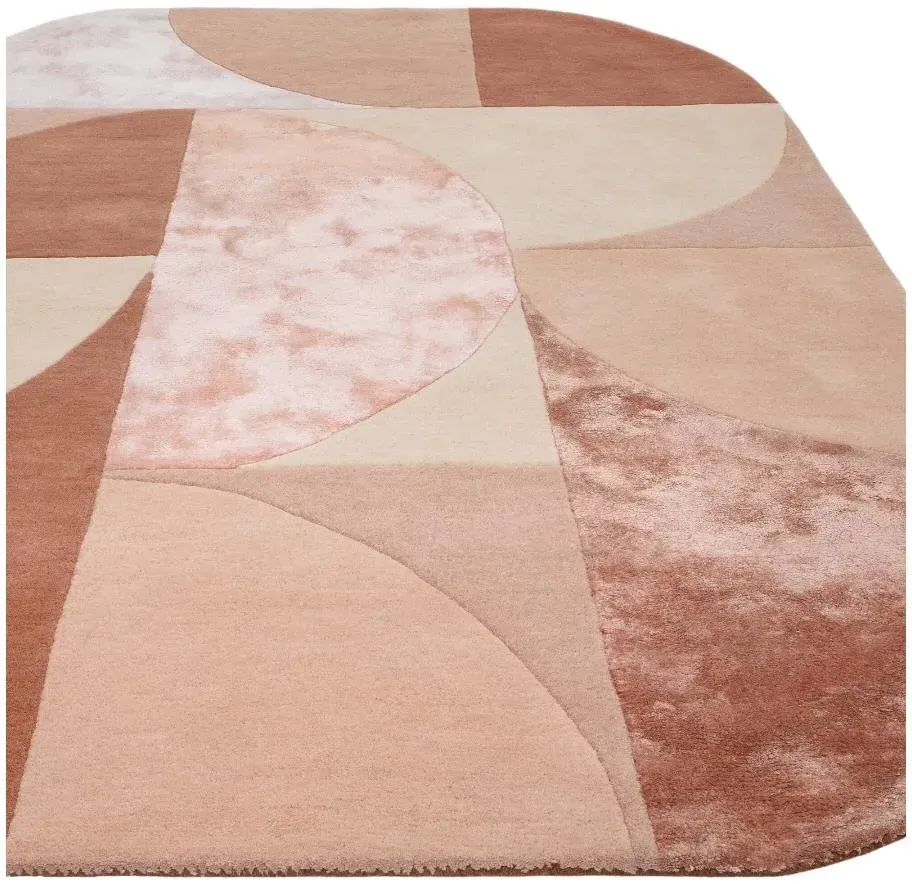 Matrix Oval Rug - Pink
