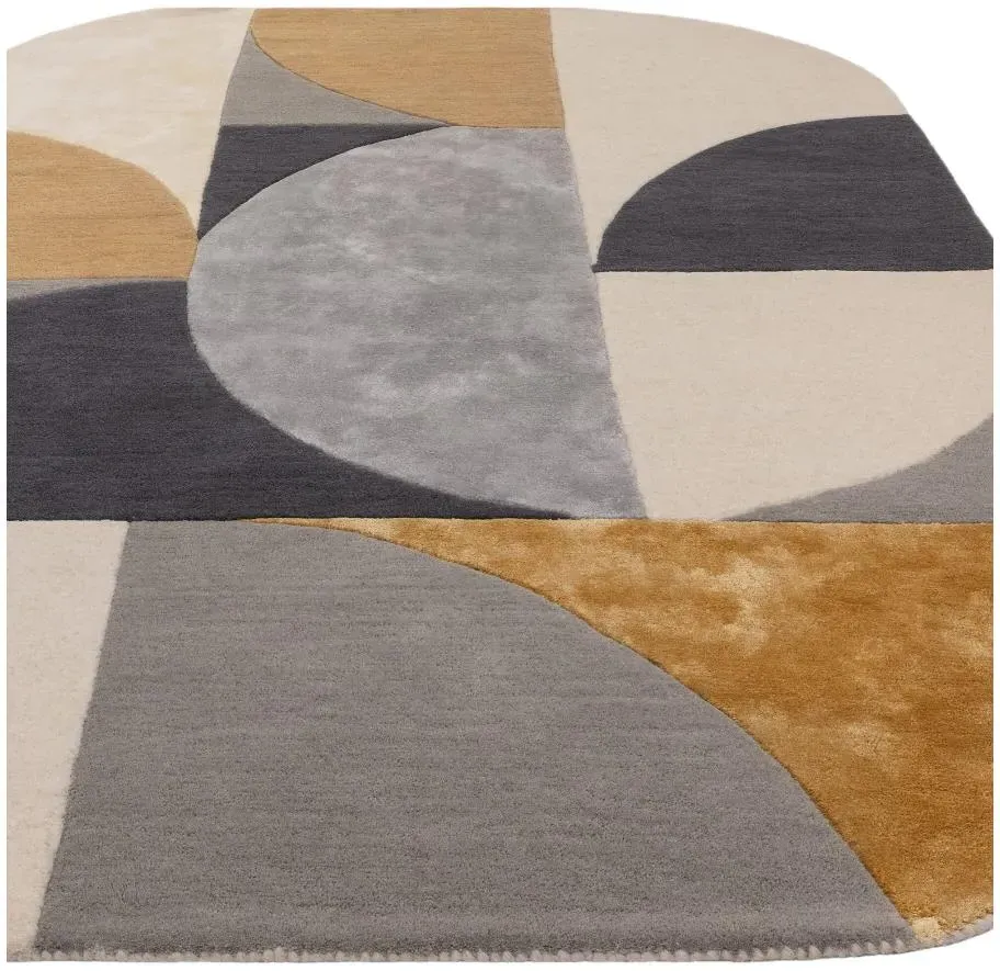 Matrix Oval Rug - Yellow