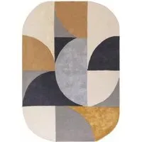 Matrix Oval Rug - Yellow