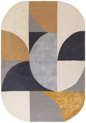 Matrix Oval Rug - Yellow
