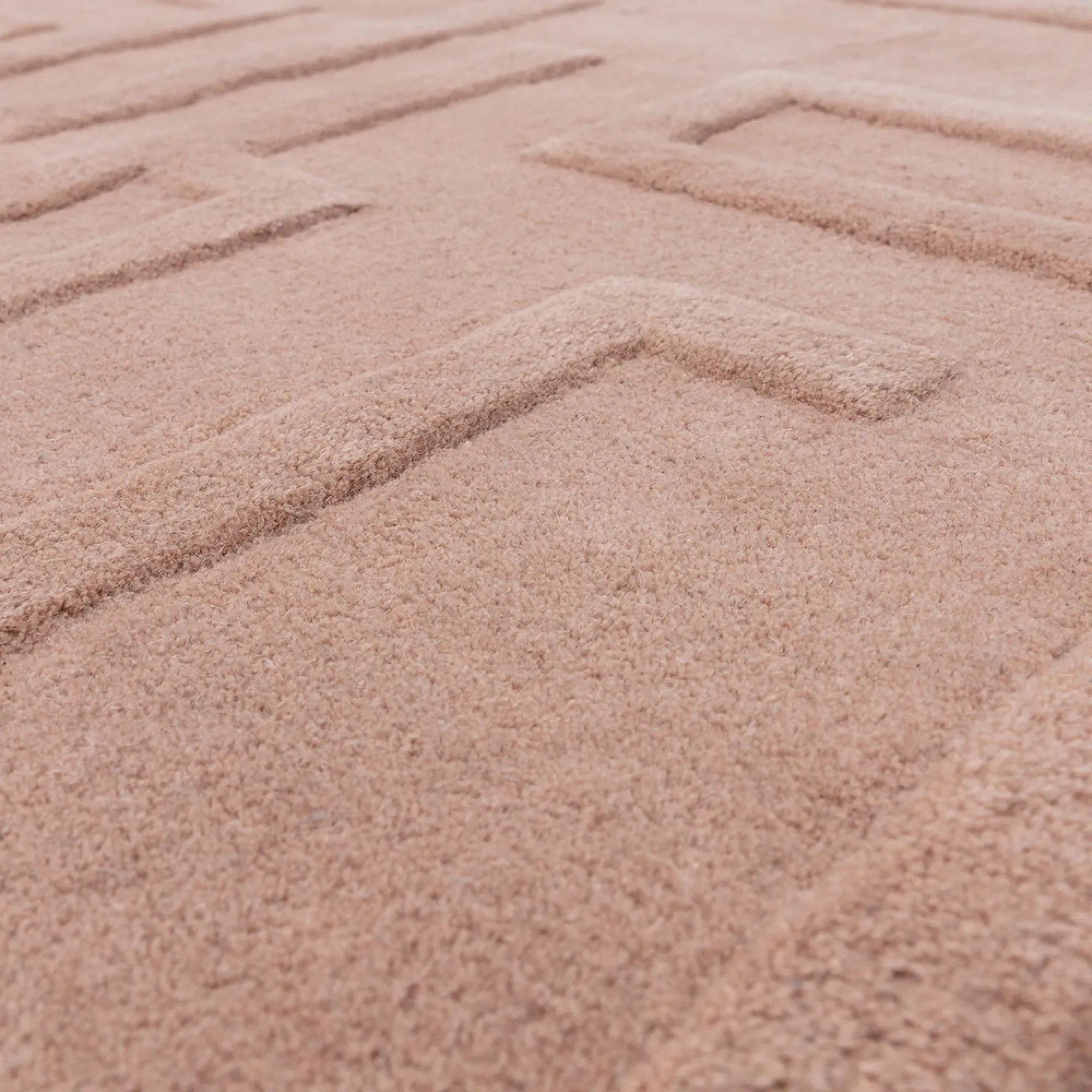 Maze Plain Rug - Blush