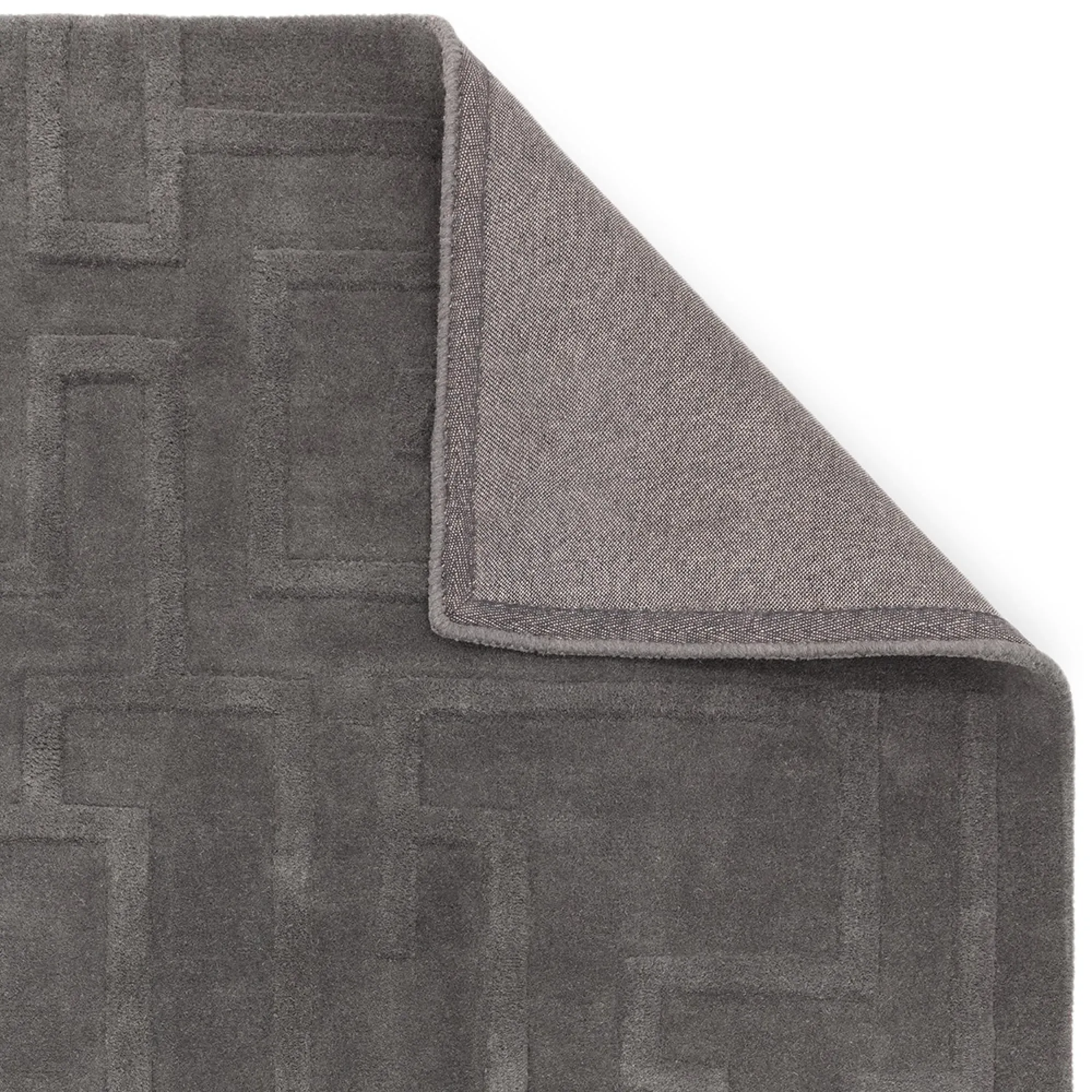 Maze Plain Rug - Charcoal