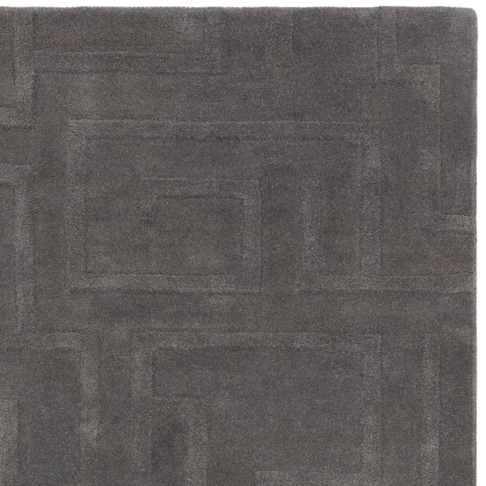 Maze Plain Rug - Charcoal