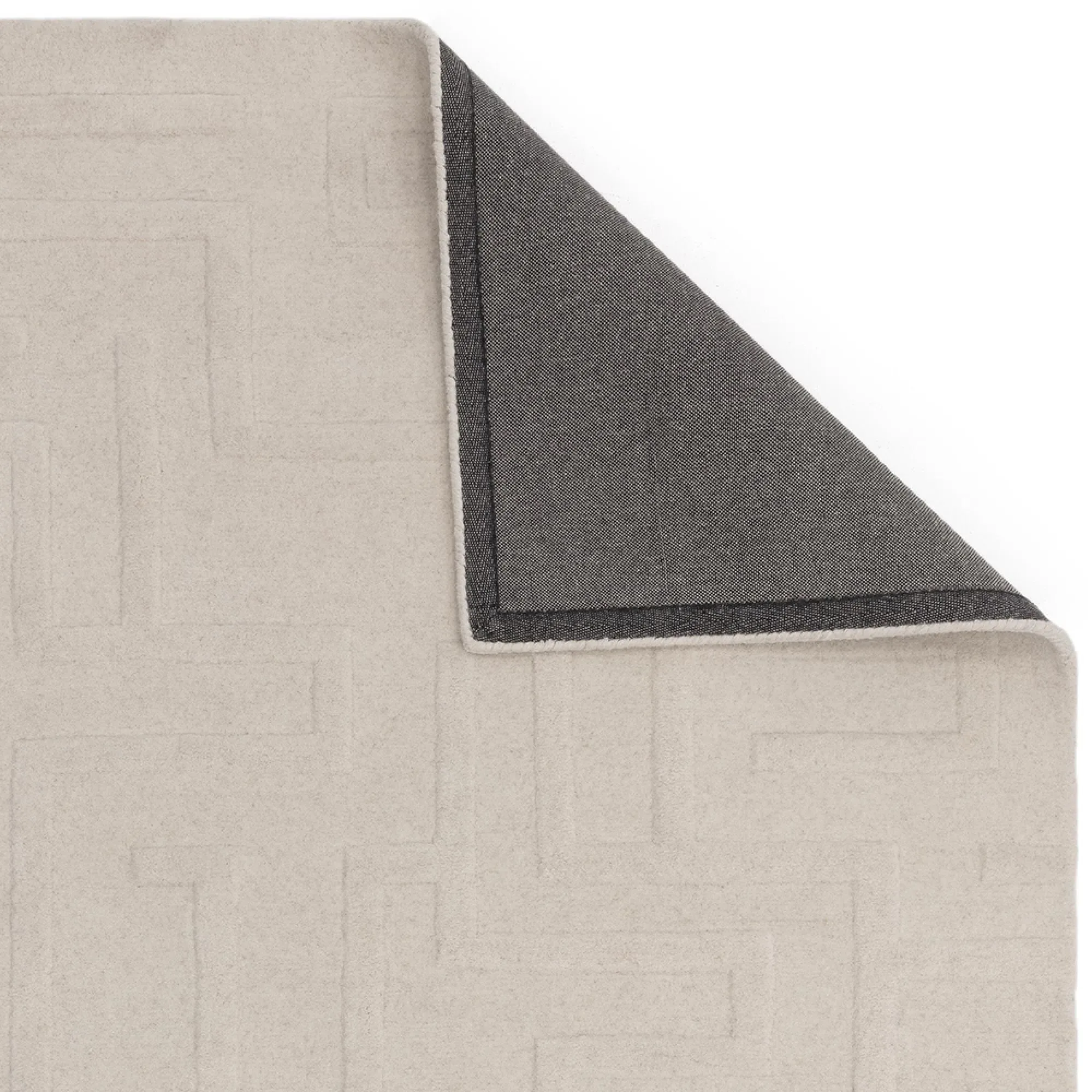 Maze Plain Rug - Cream