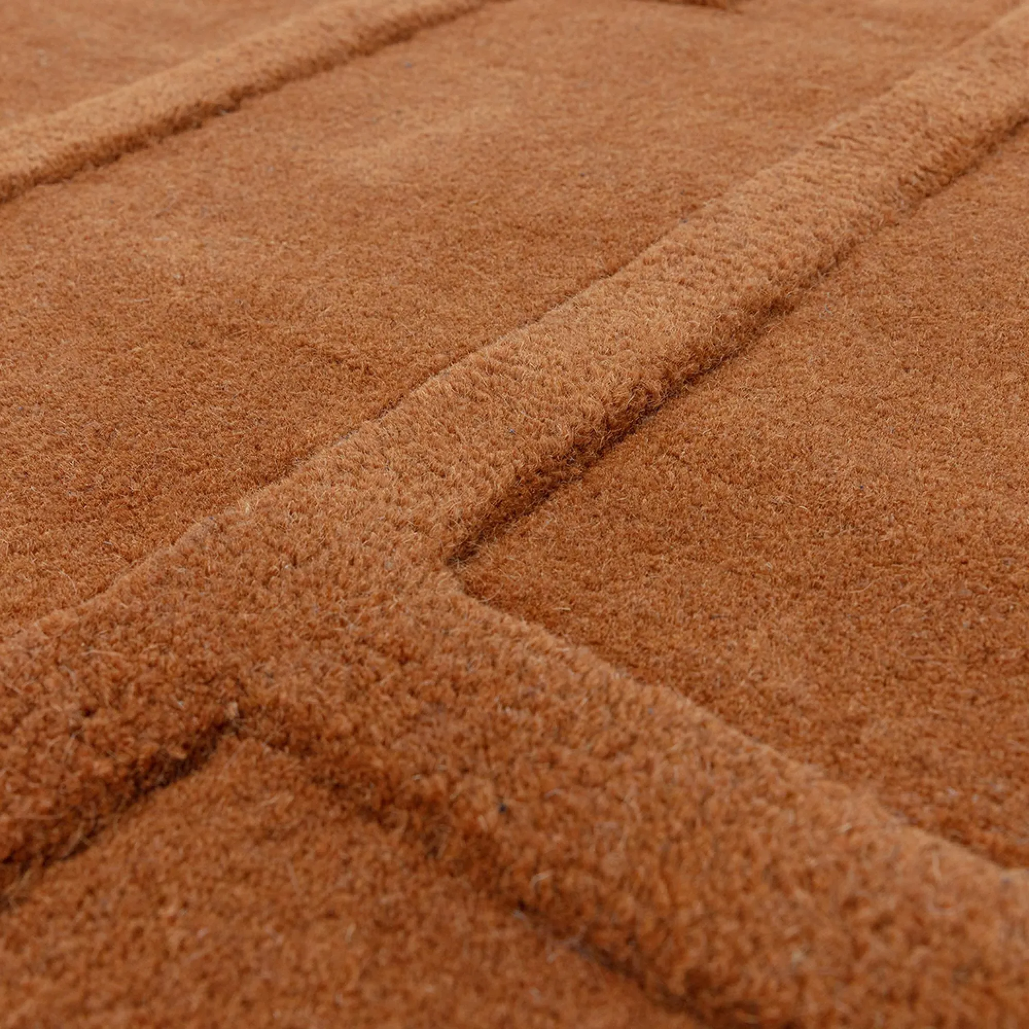 Maze Plain Rug - Rust