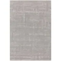Maze Plain Rug - Silver