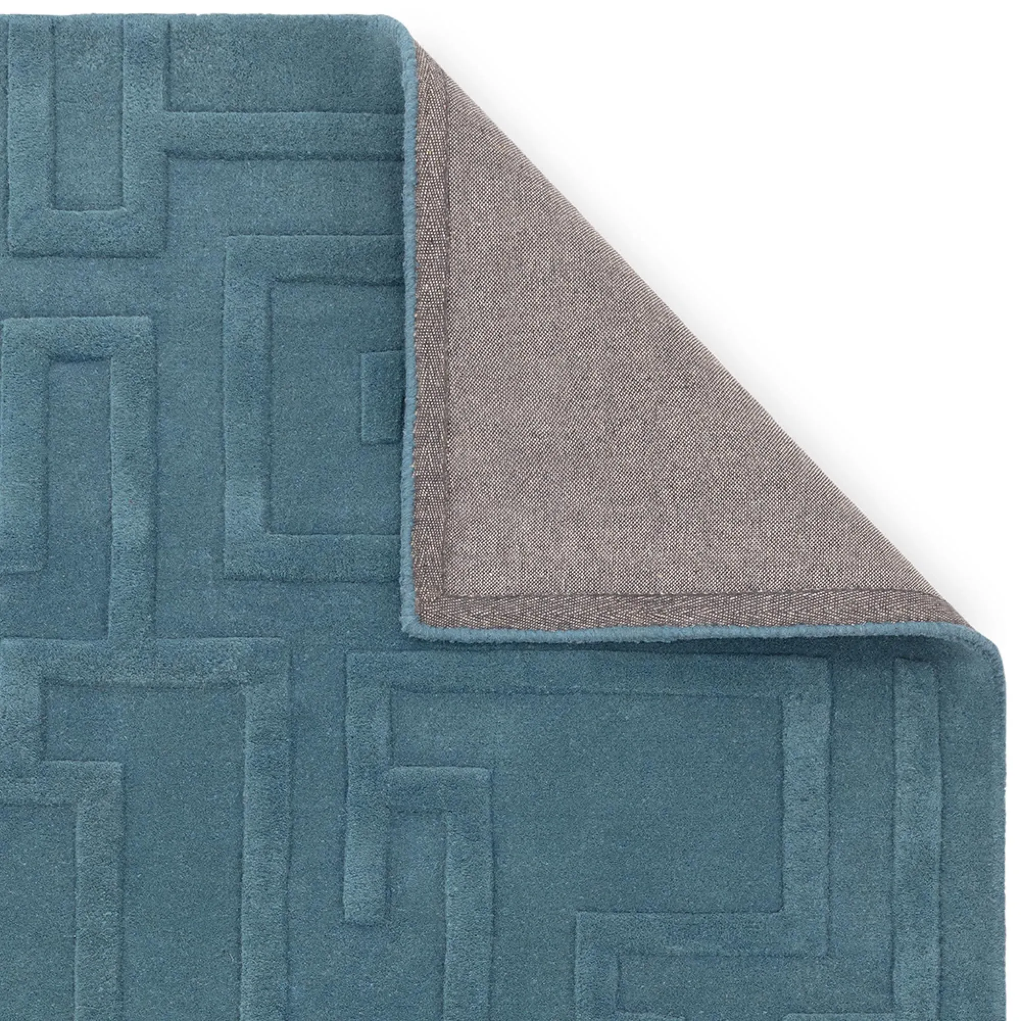Maze Plain Rug - Teal
