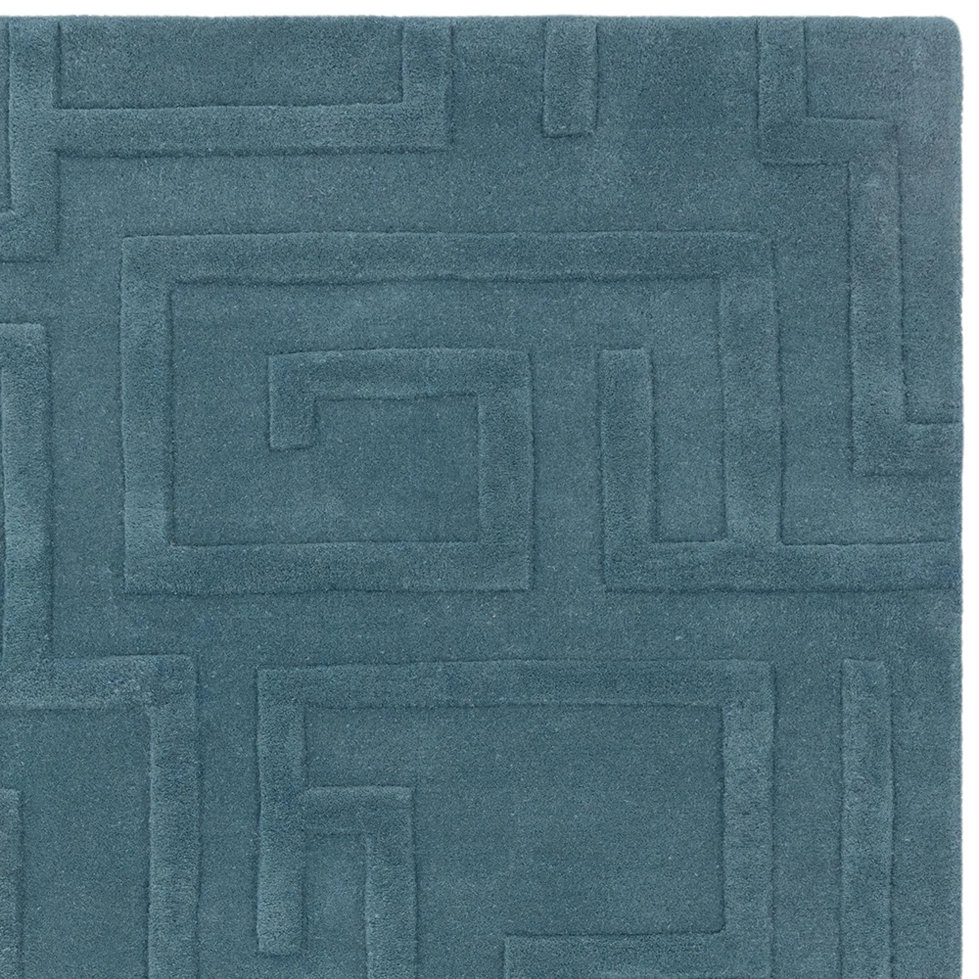 Maze Plain Rug - Teal