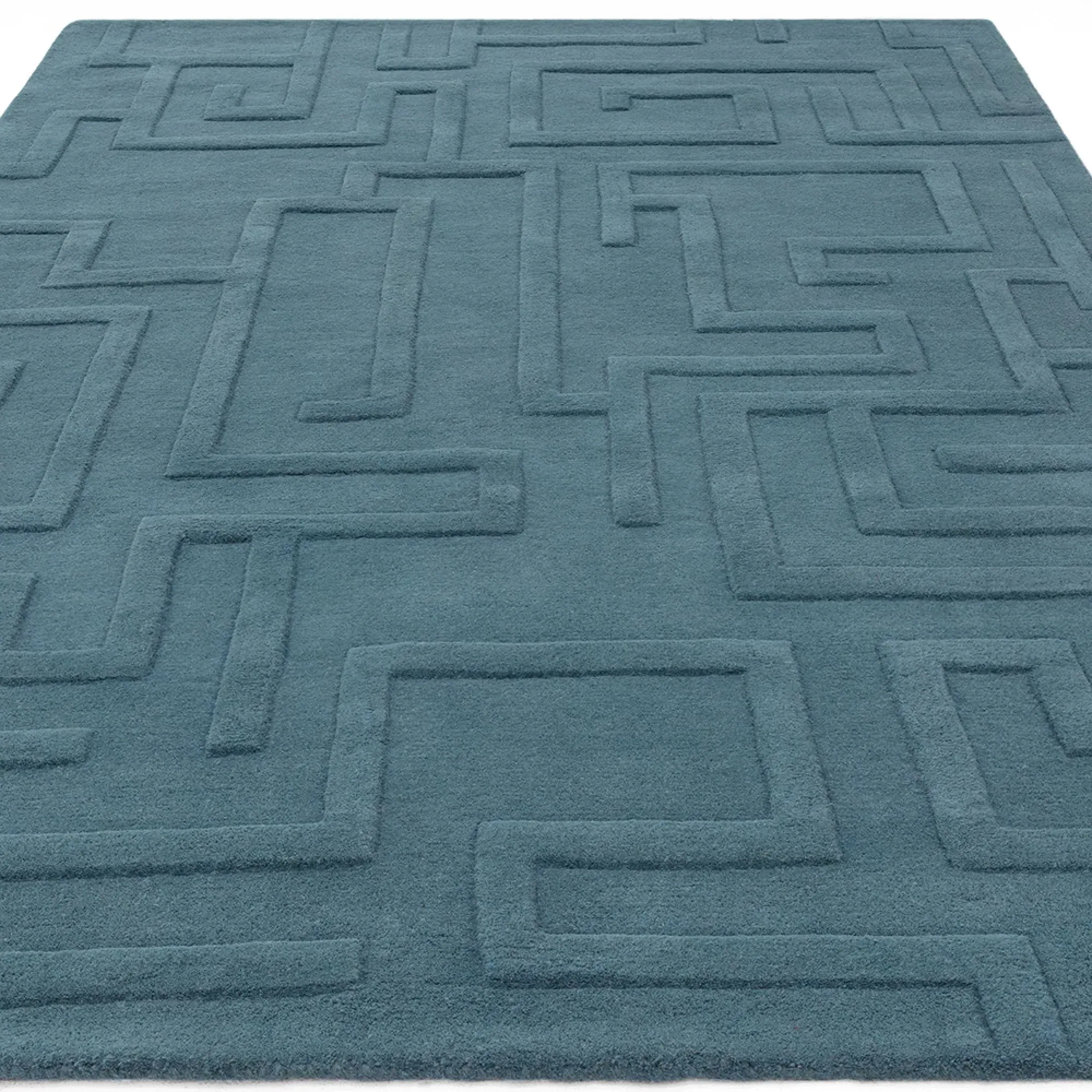 Maze Plain Rug - Teal