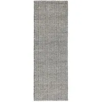 Natural Weaves Ives Runner - Black and White