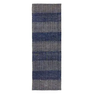 Natural Weaves Ives Runner - Navy Blue