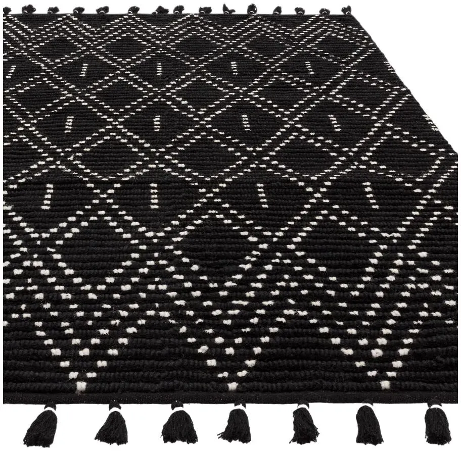 Natural Weaves Nepal Diamond Rug - Black
