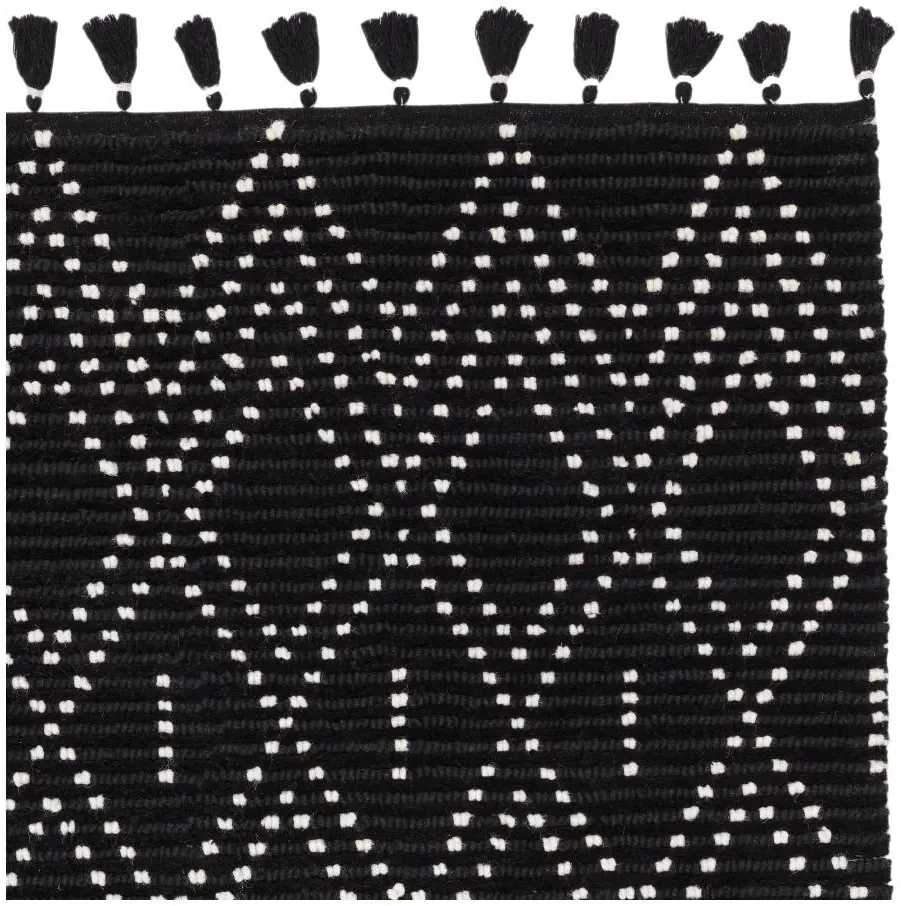 Natural Weaves Nepal Diamond Rug - Black