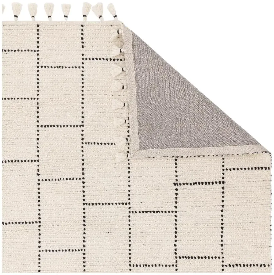 Natural Weaves Nepal Tile Rug - Cream and Black
