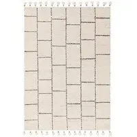 Natural Weaves Nepal Tile Rug - Cream and Black