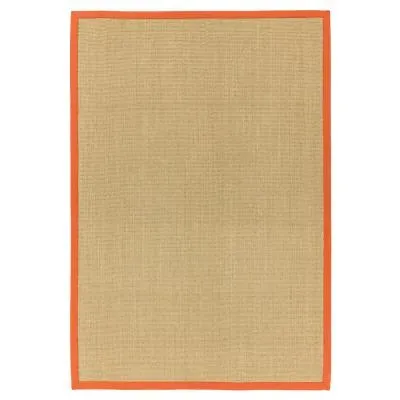Natural Weaves Sisal Rug - Linen and Orange
