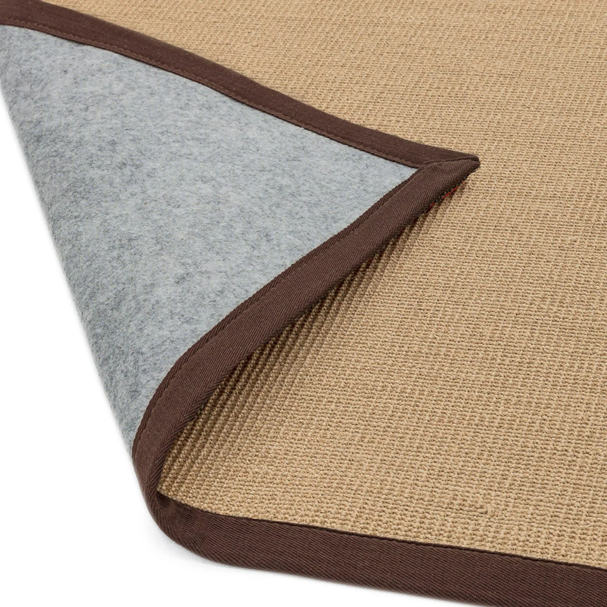 Natural Weaves Sisal Rug - Linen, Chocolate