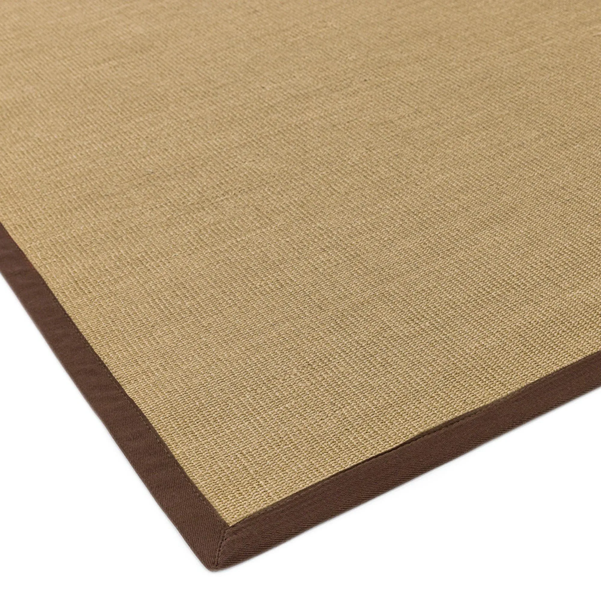 Natural Weaves Sisal Rug - Linen, Chocolate