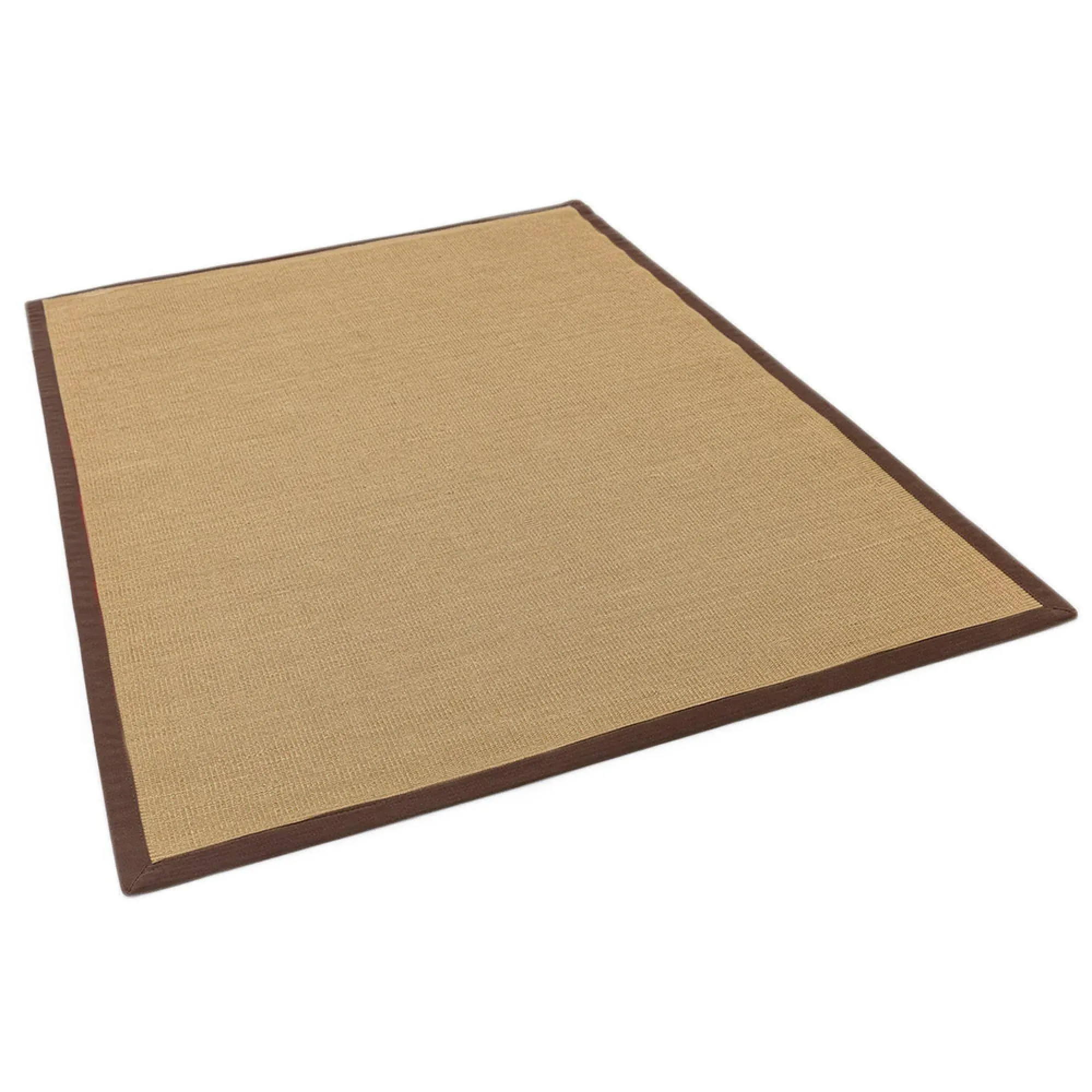 Natural Weaves Sisal Rug - Linen, Chocolate