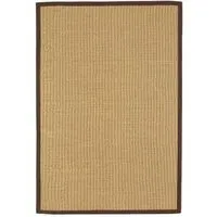 Natural Weaves Sisal Rug - Linen, Chocolate