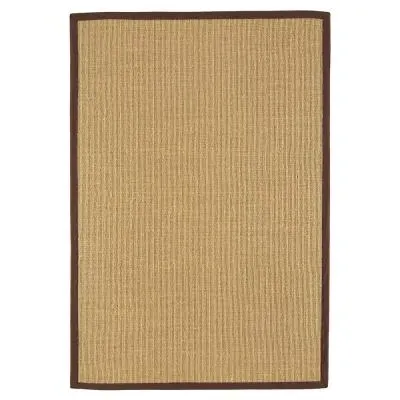 Natural Weaves Sisal Rug - Linen, Chocolate