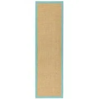 Natural Weaves Sisal Runner - Linen, Aqua