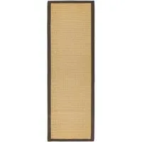 Natural Weaves Sisal Runner - Linen, Chocolate