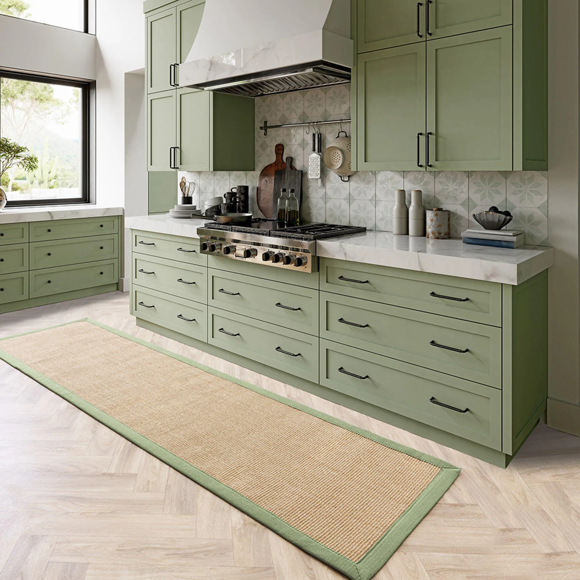 Natural Weaves Sisal Runner - Linen, Sage