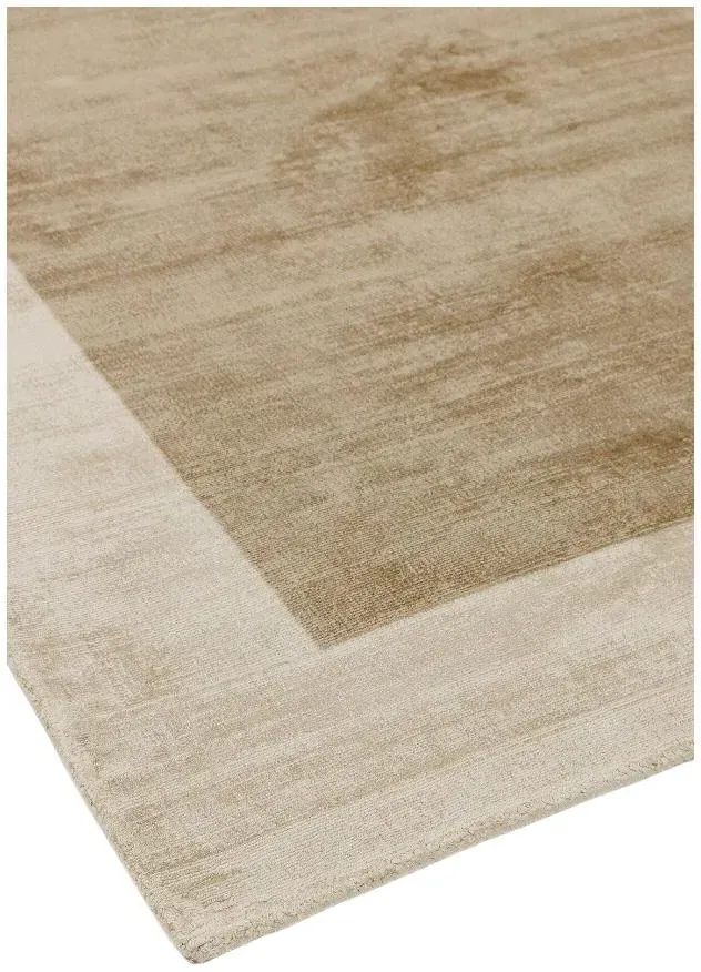 Plain Blade Border Rug - Beige