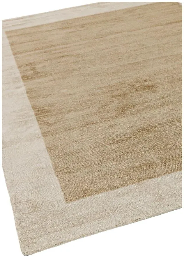 Plain Blade Border Rug - Beige