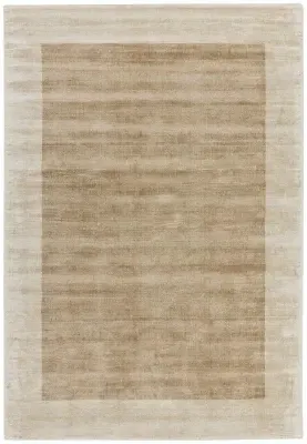 Plain Blade Border Rug - Beige