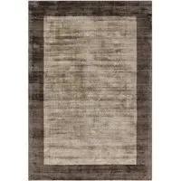 Plain Blade Border Rug - Brown