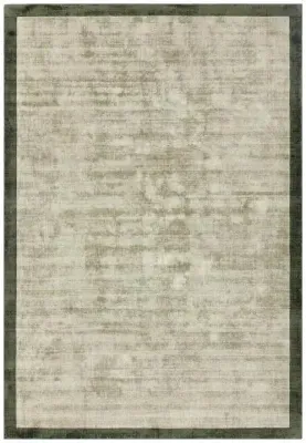 Plain Blade Border Rug - Green