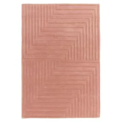 Plain Form Geometric Rug - Pink