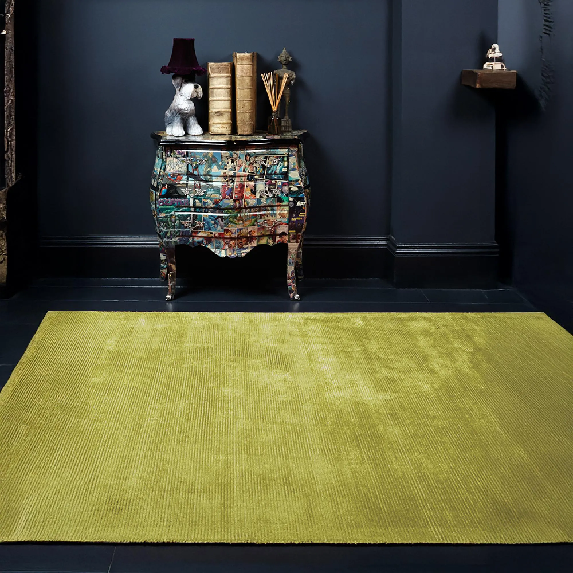 Plain Reko Rug - Lime