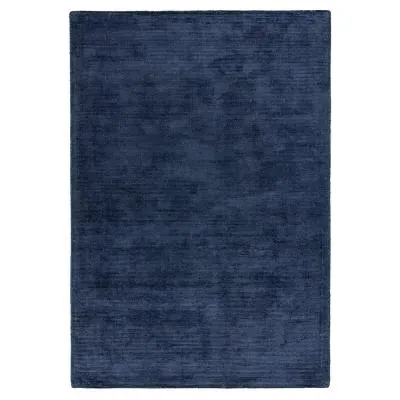 Plain Reko Rug - Navy