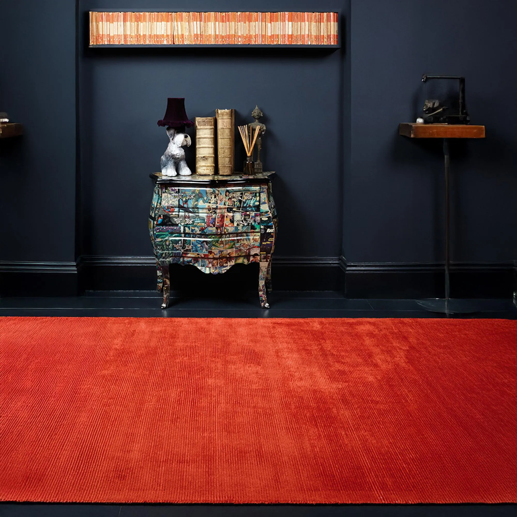Plain Reko Rug - Red