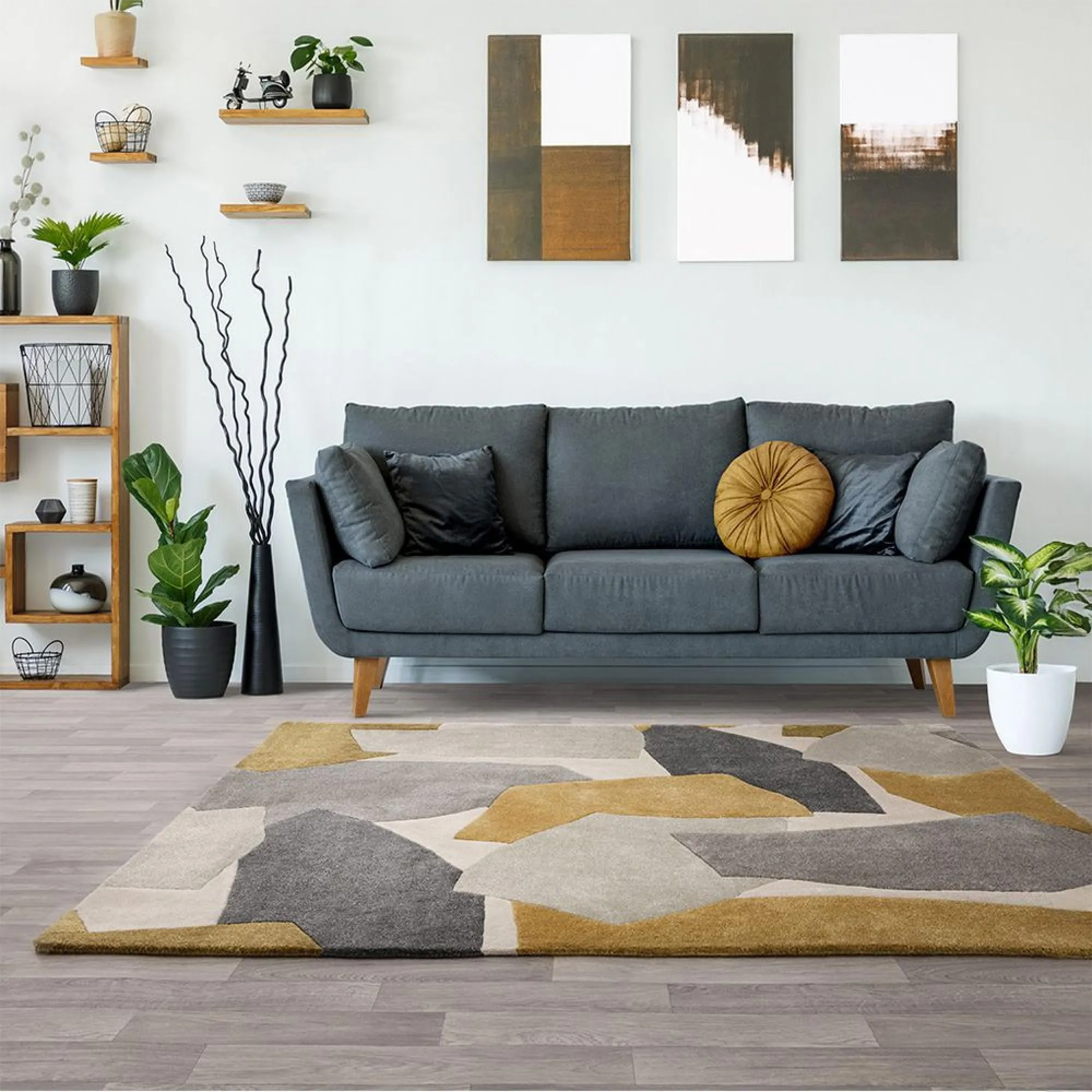 Romy Element Rug - Ochre