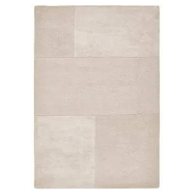 Tate Plain Rug with Tonal Textures - Ivory