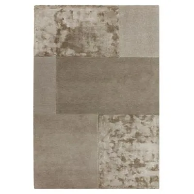 Tate Plain Rug with Tonal Textures - Smoke