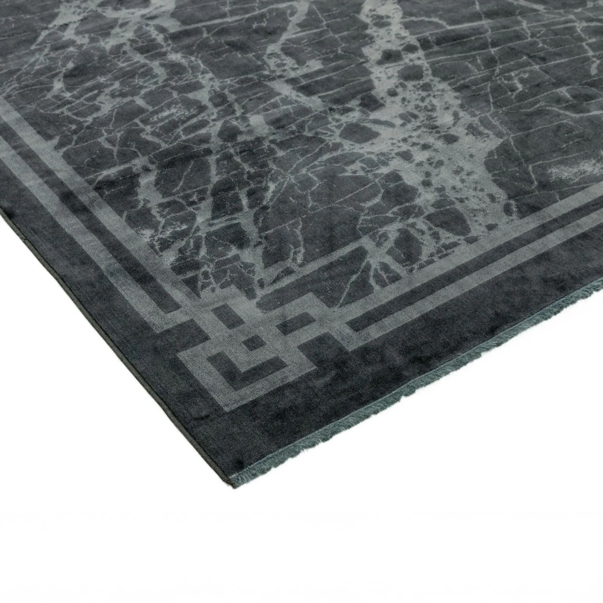 Zehraya Border Rug - Grey