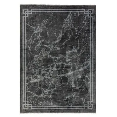 Zehraya Border Rug - Grey