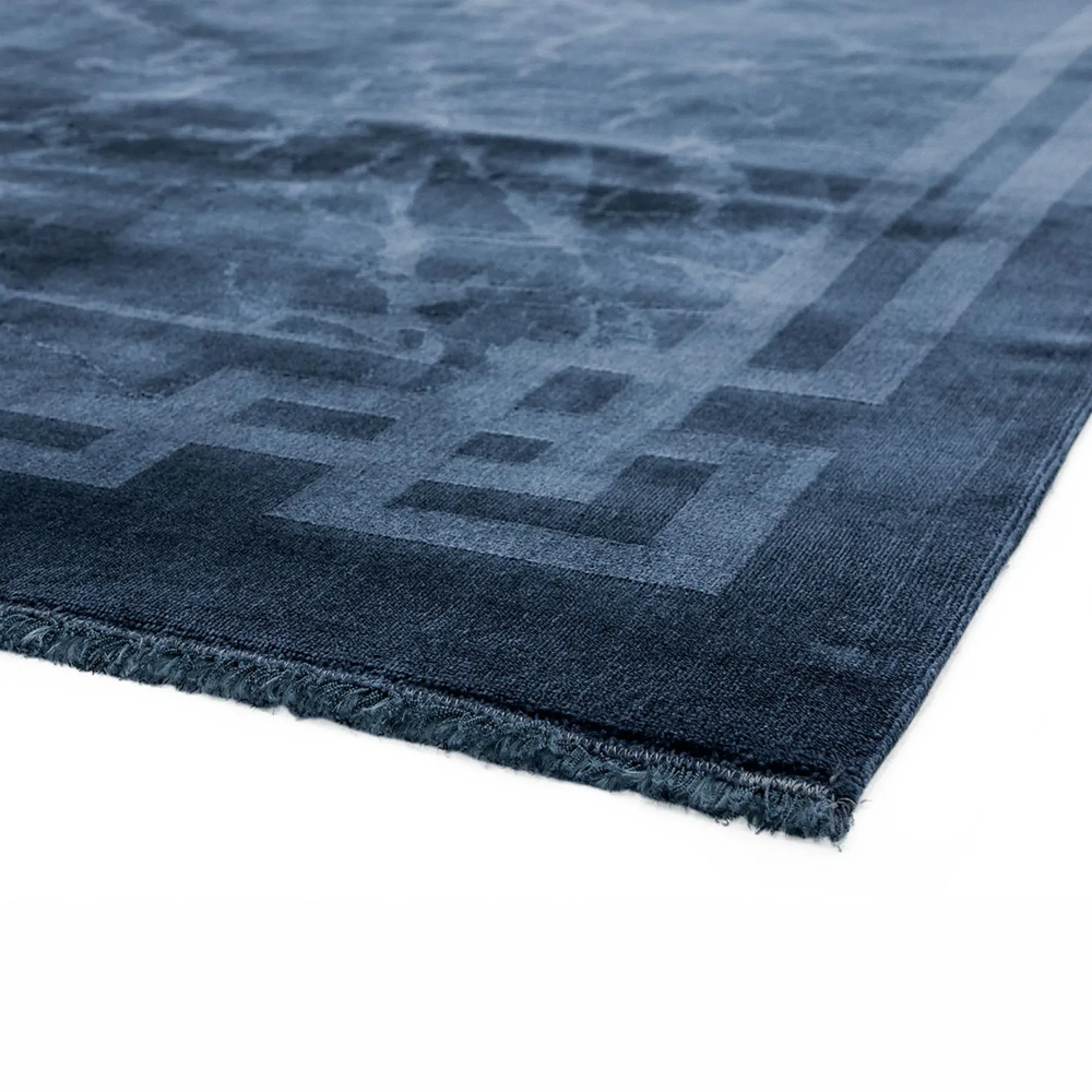 Zehraya Border Rug - Ink Blue
